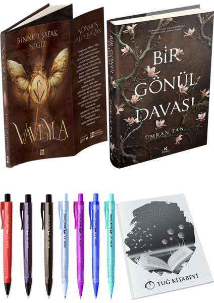 Bir Gönül Davası Ciltli ve Vaveyla 1 Sönmüş Ciltli Binnur Şafak Nigiz 2'li Set + Hediyeli
