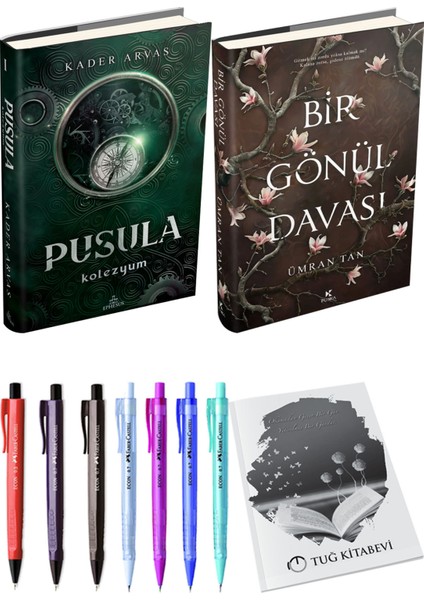 Bir Gönül Davası Ciltli ve Pusula 1 Kolezyum Ciltli Kader Arvas 2'li Set + Hediyeli