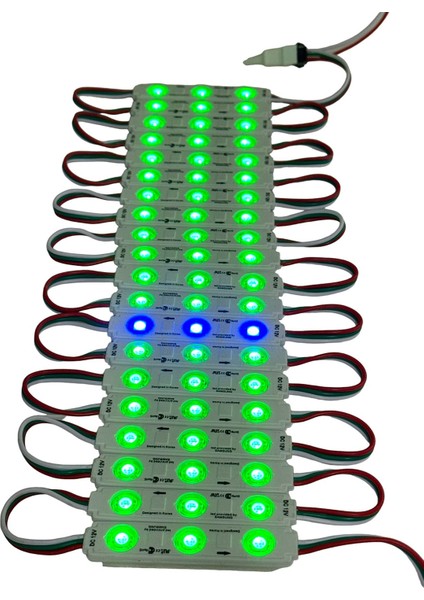 Samsung Rgb LED 3'lü Modül WS2811 Bireysel Adreslenebilir Işık 5050 Smd Dc 12V Su Geçirmez IP65 Mağaza Pencere Vitrin Yapışkanlı