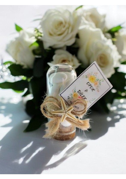 Mantar Kapaklı Cam Tüp İçerisinde Nikah Şeker