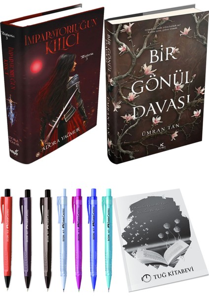 Bir Gönül Davası Ciltli ve Imparatorluğun Kılıcı Ciltli Adora Yağmur 2li Set + Hediyeli