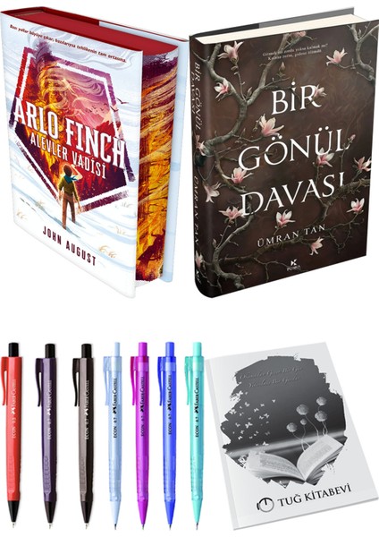 Bir Gönül Davası Ciltli ve Arlo Finch Alevler Vadisi Ciltli John August 2li Set + Hediyeli
