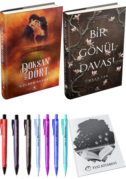 Bir Gönül Davası Ciltli ve Doksan Artı Dört 2 Ciltli Gülben Sakar 2'li Set + Hediyeli