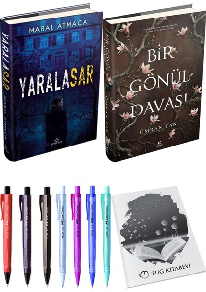 Bir Gönül Davası Ciltli ve Ephesus Yayınları Yaralasar 1 Ciltli Maral Atmaca 2'li Set + Hediyeli