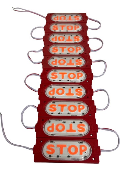 Vitrin Tezgah Mağza Ürün Gösteri Stop Kırmızı Akvaryum Mutfak Dolap Ayna Modül Cob LED Aydınlatma Işık 90 x 35 mm 6W Dc 12V