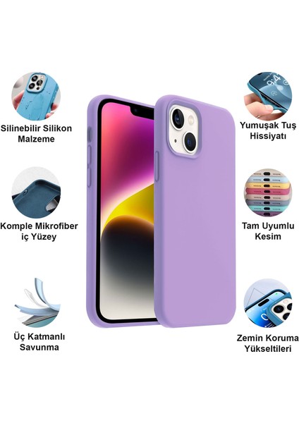 Apple iPhone 14 Kılıf Lansman Premium Silinebilir Silikon