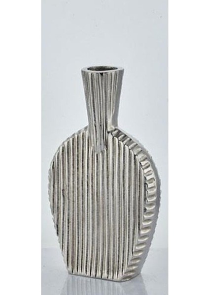 Stripped 6X17X30 cm Küçük Gümüş Vazo
