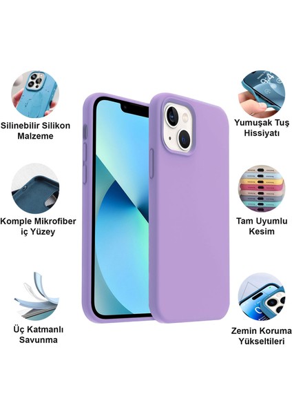 Apple iPhone 13 Kılıf Lansman Premium Silinebilir Silikon