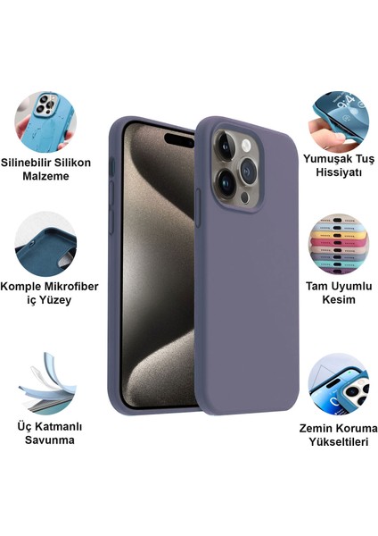 Apple iPhone 15 Pro Kılıf Lansman Premium Silinebilir Silikon fiyatları