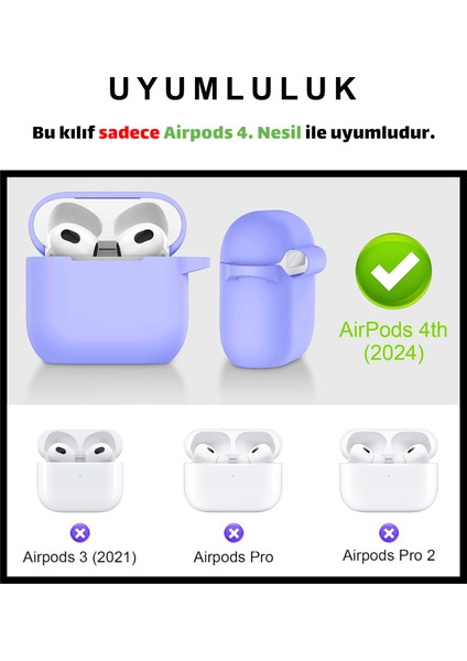 4. Nesil Uyumlu Kulaklık Kılıfı, Kulaklık Ipi ve 3'ü 1 Arada Temizleme Kalemi Seti