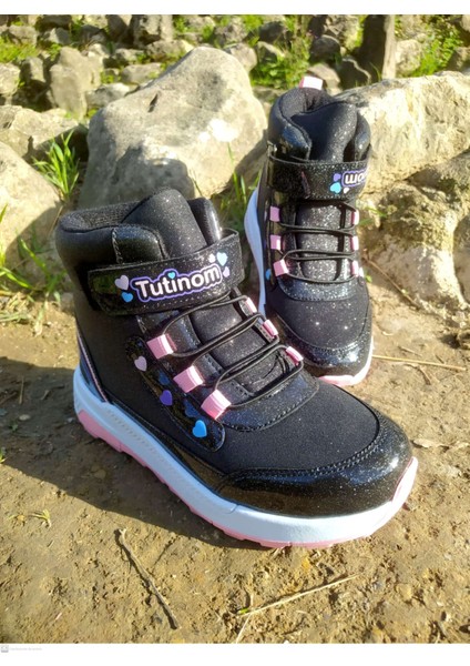 Kız Çocuk Yarım Bot Su Geçirmez Parlak Simli Cırt Cırtlı Termal Bot fırsatları