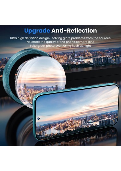 iPhone 16 / iPhone 16 Plus Tam Uyumlu Kamera Koruyucu Safir Lens - [orijinal Çekimi Koru]