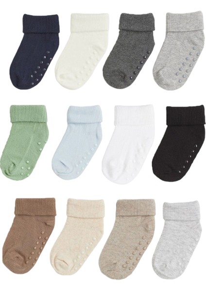 Mem Socks Kaydırmaz Çocuk Çorabı 12'li