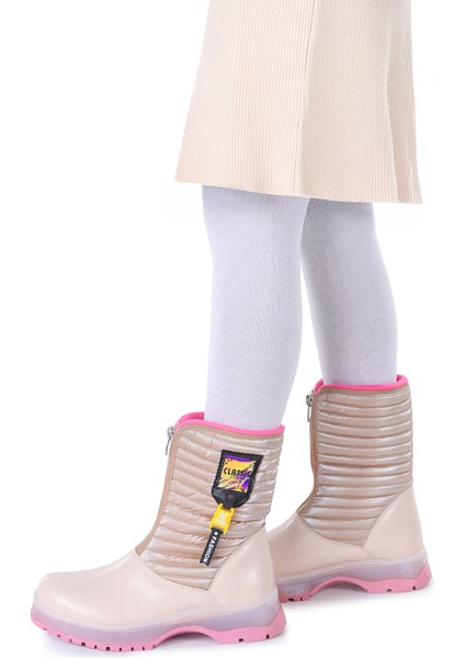 Mesan Çatlak Fermuarlı Günlük Kız Çocuk Bot Ayakkabı Pudra fiyatları