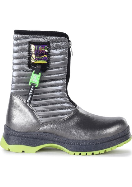 Mesan Çatlak Fermuarlı Günlük Kız Çocuk Bot Ayakkabı Platin fırsatları