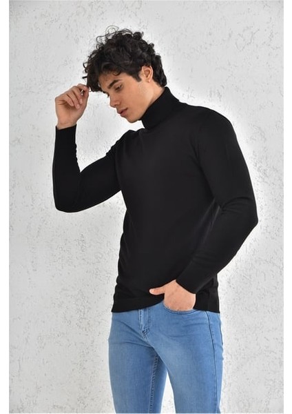 Düz Balıkçı Trender Erkek Kazak 6620 Siyah modelleri