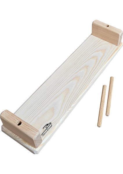 Doğal Ahşap Bileklik Örme Aparatı Bileklik Tahtası Çubuklu Uzun Stand (35CM) fırsatları