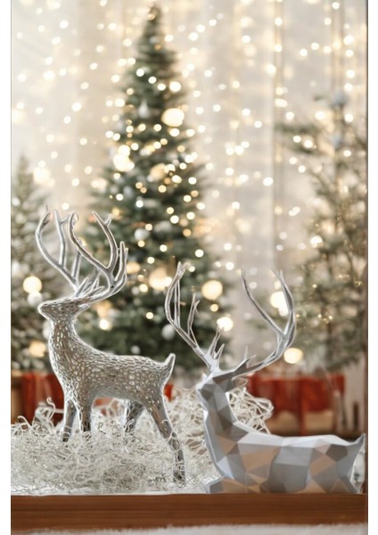 2'li Geyik Biblo, Dekoratif Geyik, Yılbaşı, New Year, Yılbaşı Temalı, Geyik Figürü Pinterest