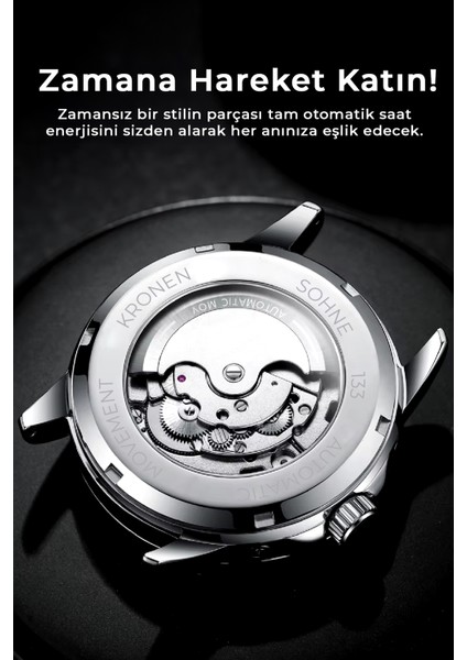 Kronen Söhne Kronen & Söhne KS7009 Day Night Tourbillon Mekanik Otomatik Erkek Çelik Kol Saati fiyatları