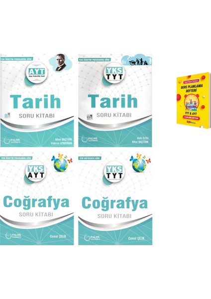 TYT - AYT Tarih ve Coğrafya Soru Kitabı 4'lü Set - Planlama Defteri