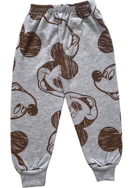 Erkek Çocuk Pamuklu 2 Iplik Şardonlu Mickey Mouse Desenli Pijama Takımı modelleri