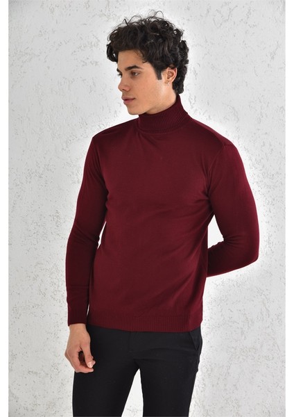 Düz Balıkçı Trender Erkek Kazak 6620 Bordo fiyatları