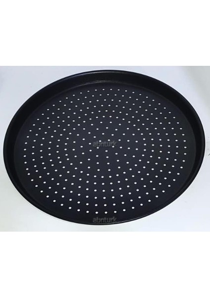 2 Adet Delikli Alüminyum Teflon Pizza Tavası 26CM Yapıştırmaz Eniyi Pizza Pişirme Sığ Fırın Tepsisi