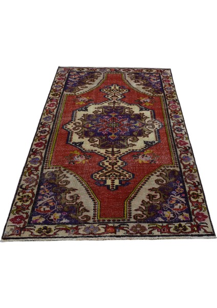 Vintage El Dokuma Bulunmaz Kapadokya Anadolu Yün Halı 5134