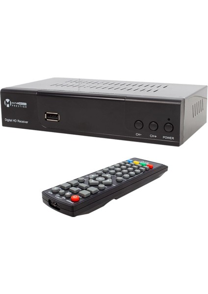 MAGBOX PRESTİGE DVB-T2/C FULL HD YOUTUBELU MİNİ KARASAL UYDU ALICISI (HDMI+SCART)