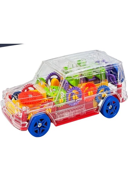 Işıklı, Müzikli Pilli Çarp Dön Şeffaf Jeep