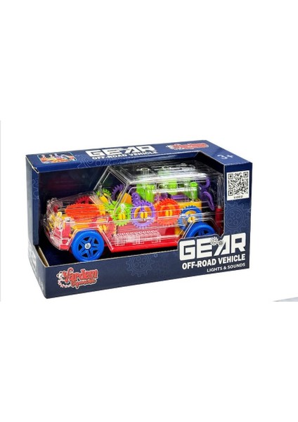 Işıklı, Müzikli Pilli Çarp Dön Şeffaf Jeep
