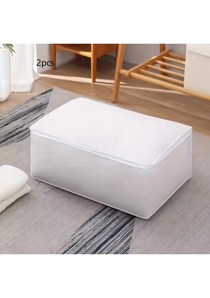 7 Adet Beyaz Küçük Boy Baza Altı & Gardrop Yorgan Ve Kıyafet Hurcu 30x22,5x20 modelleri