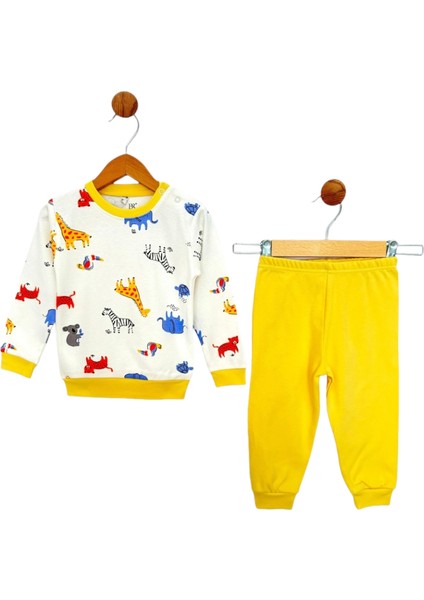 Erkek Çocuk Zürafa Desen Pijama Takım 6/24 Ay