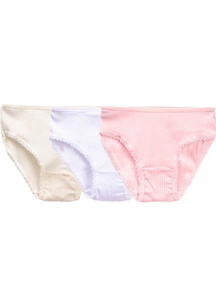 Kız 2-9 Yaş Karışık Kaşkorseli Slip Külot