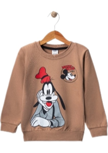 Erkek Çocuk Bisiklet Yaka Karekter Baskılı Sweatshirt