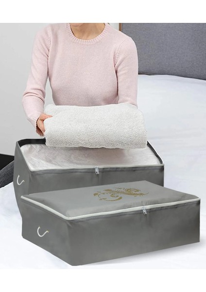 7 Adet Gri Büyük Boy Baza Altı Yorgan Ve Kıyafet Hurcu 65x45x22,5 fiyatları