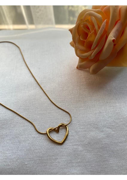 Çelik Gold Kalp Kolye fiyatları