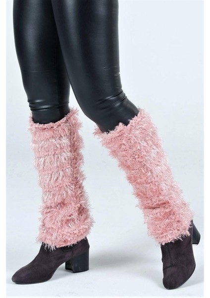 Pembe Püsküllü Triko Tozluk modelleri
