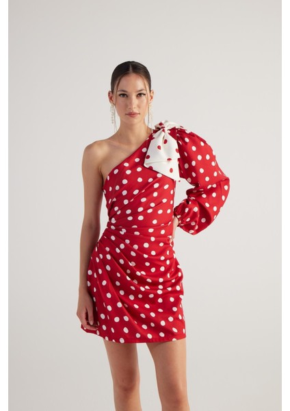 Polka Elbise Kırmızı