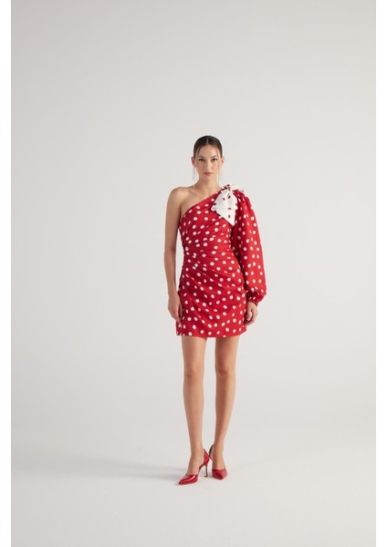 Polka Elbise Kırmızı