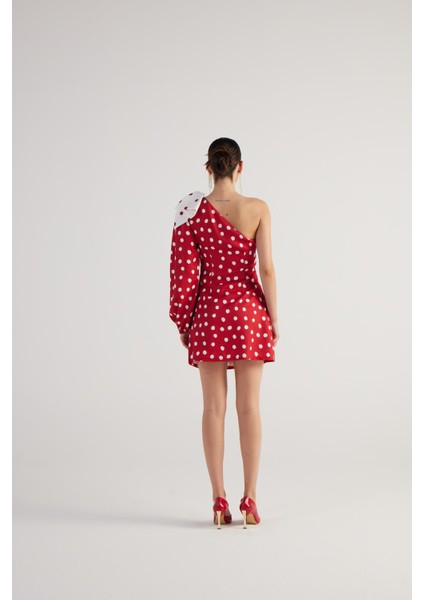 Polka Elbise Kırmızı