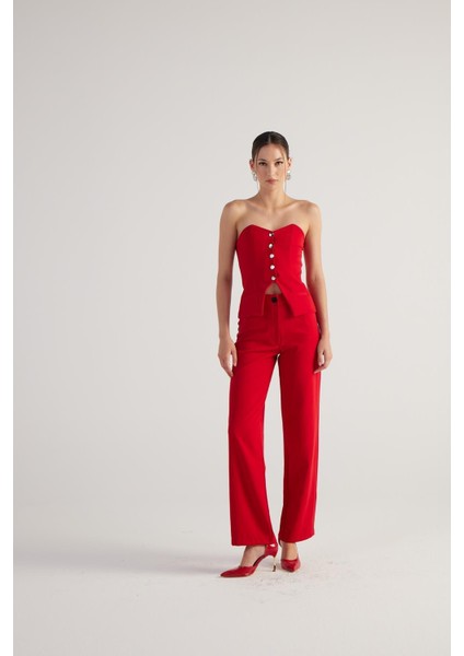 Nia Pantolon Kırmızı