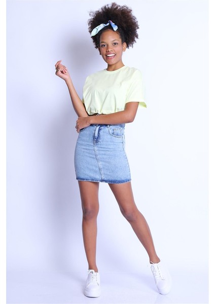 Kadın Etek Bet 2046-01 Blue