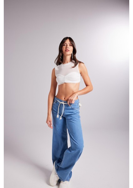 Lose Jean Pantolon Mavi modelleri