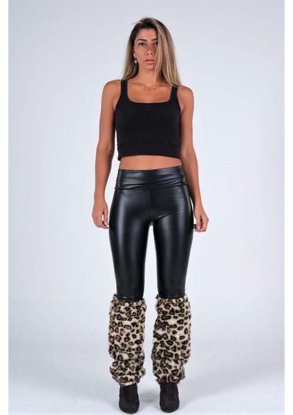 Leopar Desenli Peluş Tozluk fiyatları