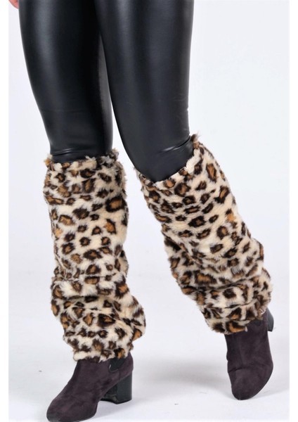 Leopar Desenli Peluş Tozluk fırsatları