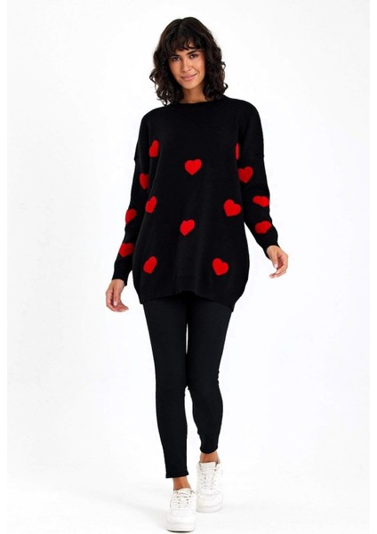 Siyah Kabartma Kalpli Triko Kazak fiyatları