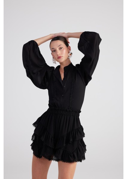 Pixie Gömlek Siyah fiyatları