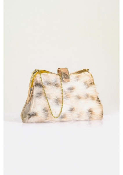 Bej Suni Kürk Zincirli El ve Omuz Clutch Portföy Çanta fiyatları