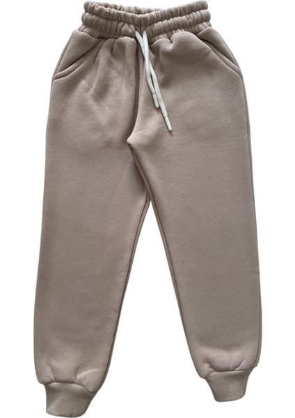 Kız Çocuk Kışlık Pamuklu Şardonlu Bej Minnie Desenli Eşofman Takımı modelleri